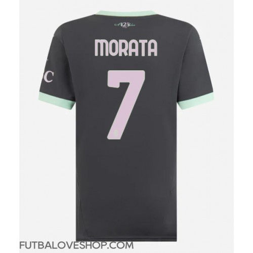 Dres AC Milan Alvaro Morata #7 Tretina pre Ženy 2024-25 Krátky Rukáv